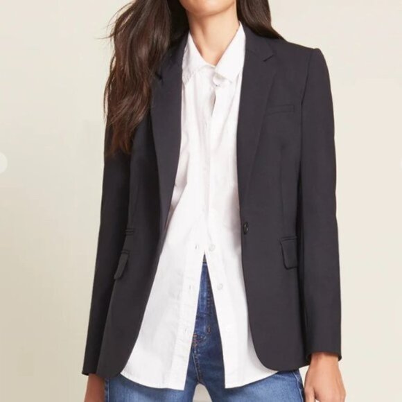 Veronica Beard Womens Classic Dickey Jacket Size 2 Navy...